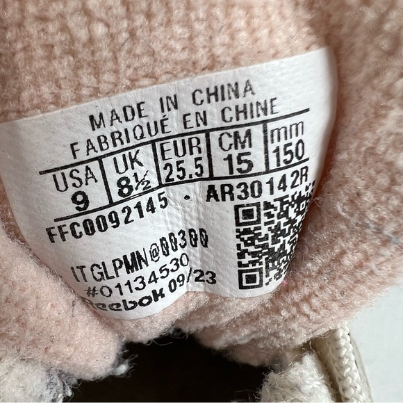 Reebok Toddler Classic White Leather Leopard Print Sneakers Tennis Shoes, Sz 9 - Picture 8 of 8